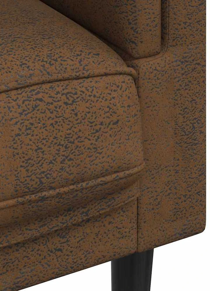 Sofa Krėslas su pagalvėle, rudos spalvos, dirbtinė versta oda