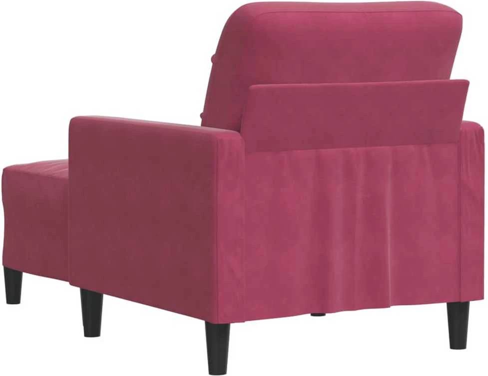 Sofa Krėslas su pakoja, raudonojo vyno spalvos, 60cm, aksomas