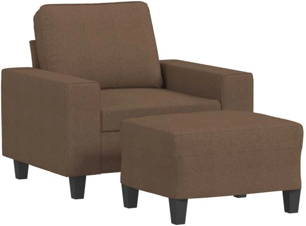 Sofa Krėslas su pakoja, rudos spalvos, 60cm, audinys