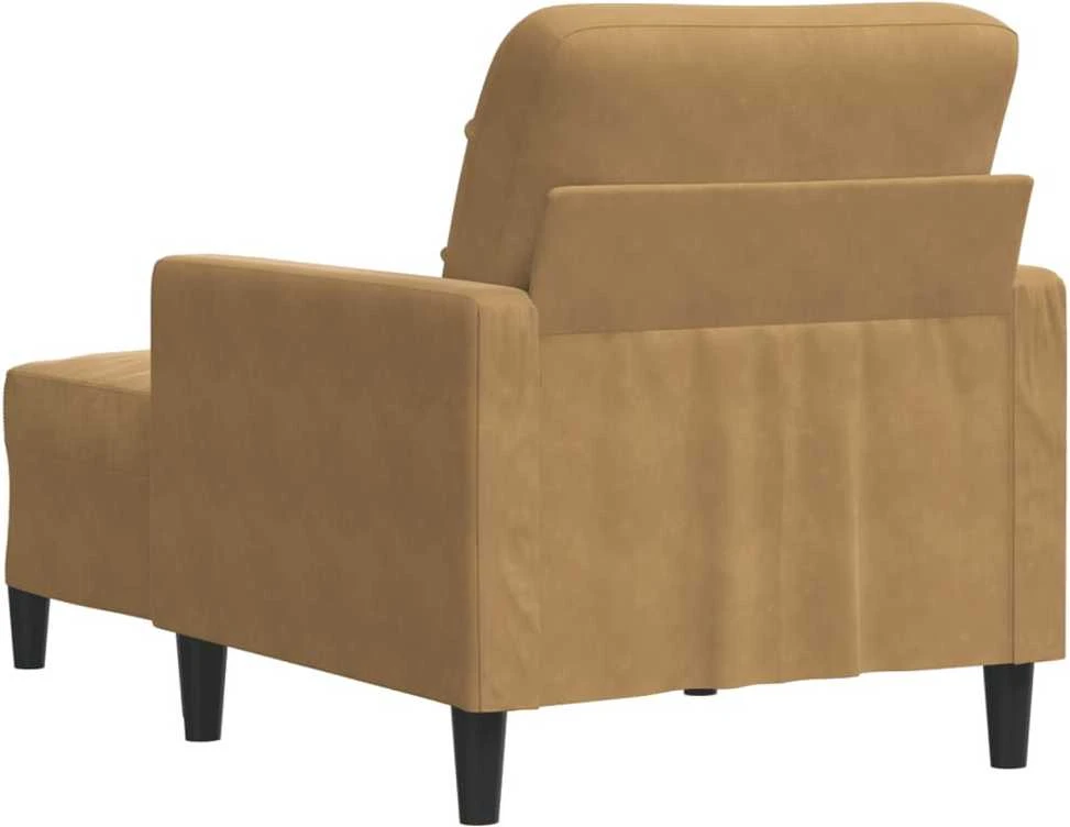 Sofa Krėslas su pakoja, rudos spalvos, 60cm, aksomas