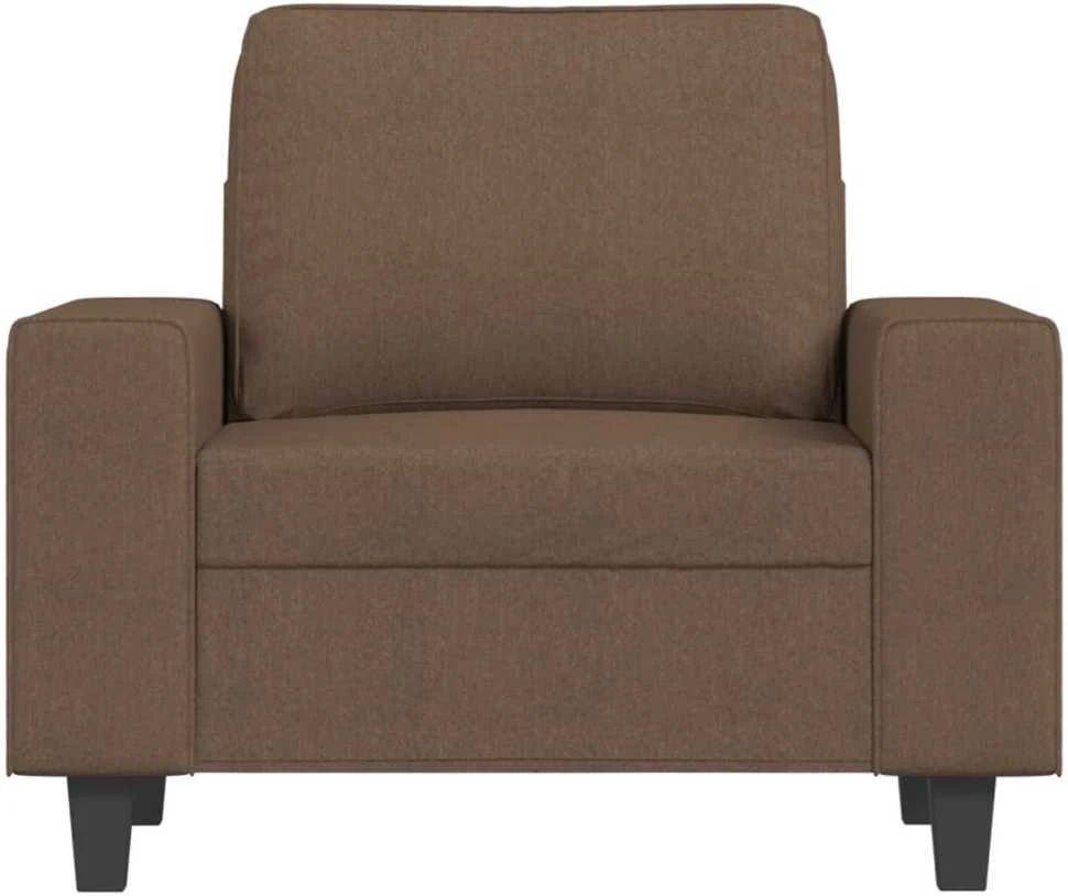 Sofa Krėslas su pakoja, rudos spalvos, 60cm, audinys