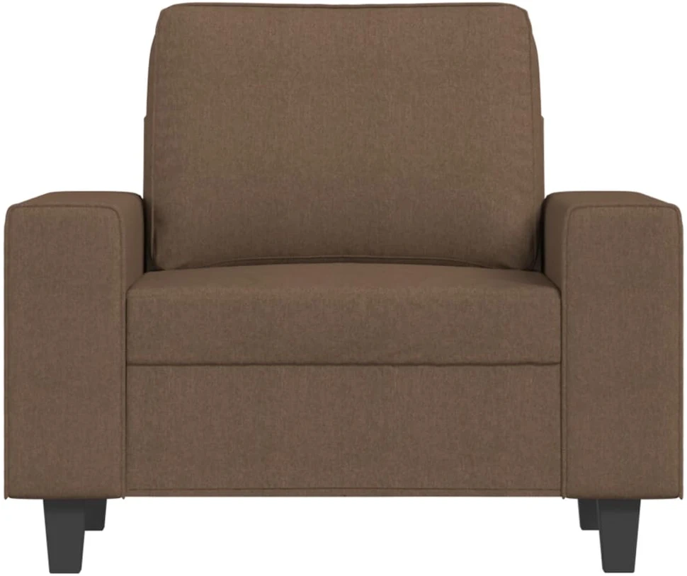 Sofa Krėslas su pakoja, rudos spalvos, 60cm, audinys