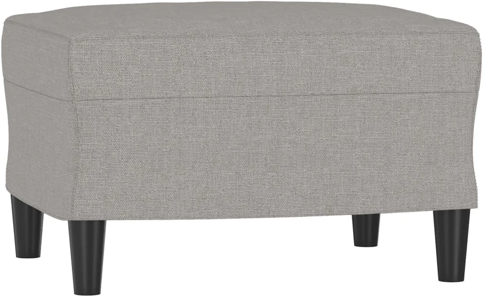 Sofa Krėslas su pakoja, šviesiai pilkos spalvos, 60cm, audinys