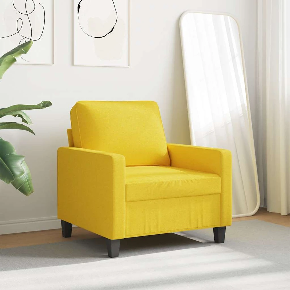 Sofa Krėslas, šviesiai geltonos spalvos, 60cm, audinys