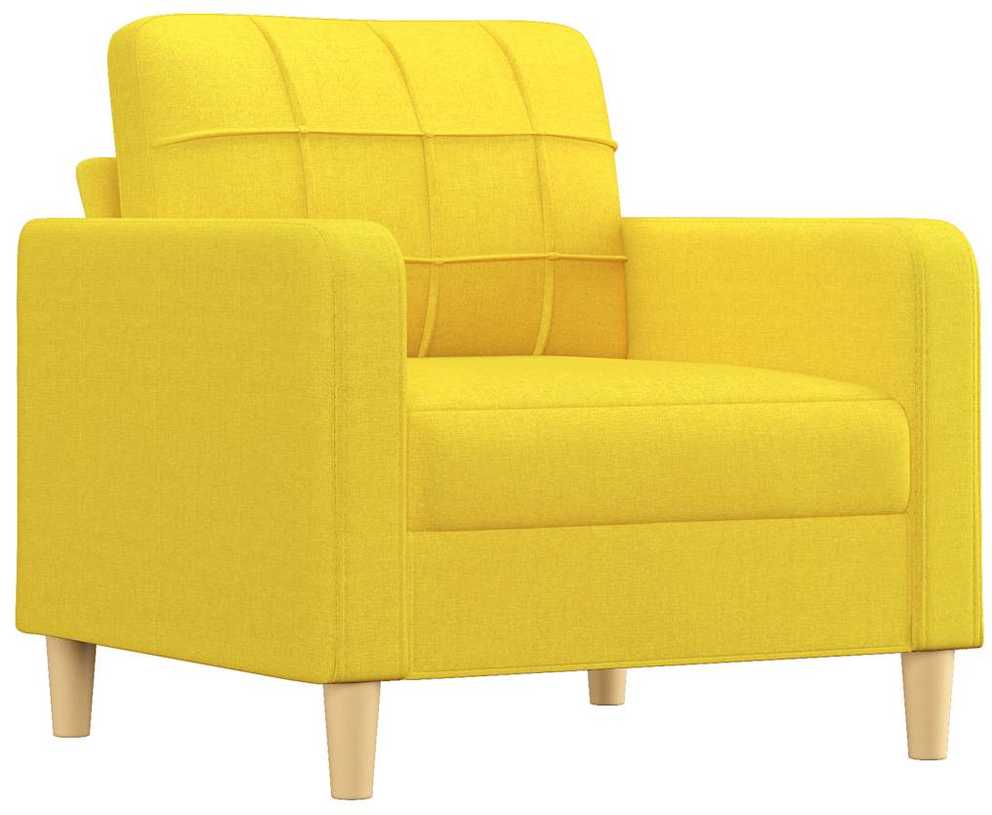 Sofa Krėslas, šviesiai geltonos spalvos, 60cm, audinys