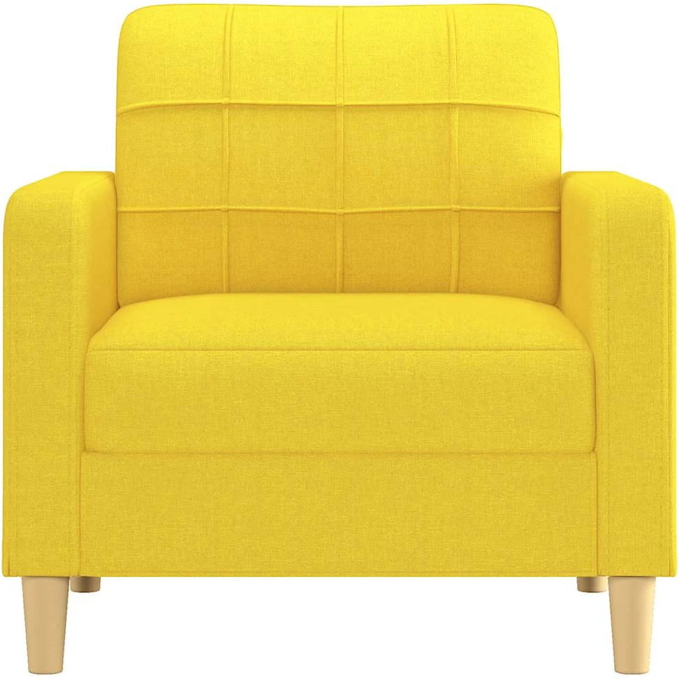Sofa Krėslas, šviesiai geltonos spalvos, 60cm, audinys