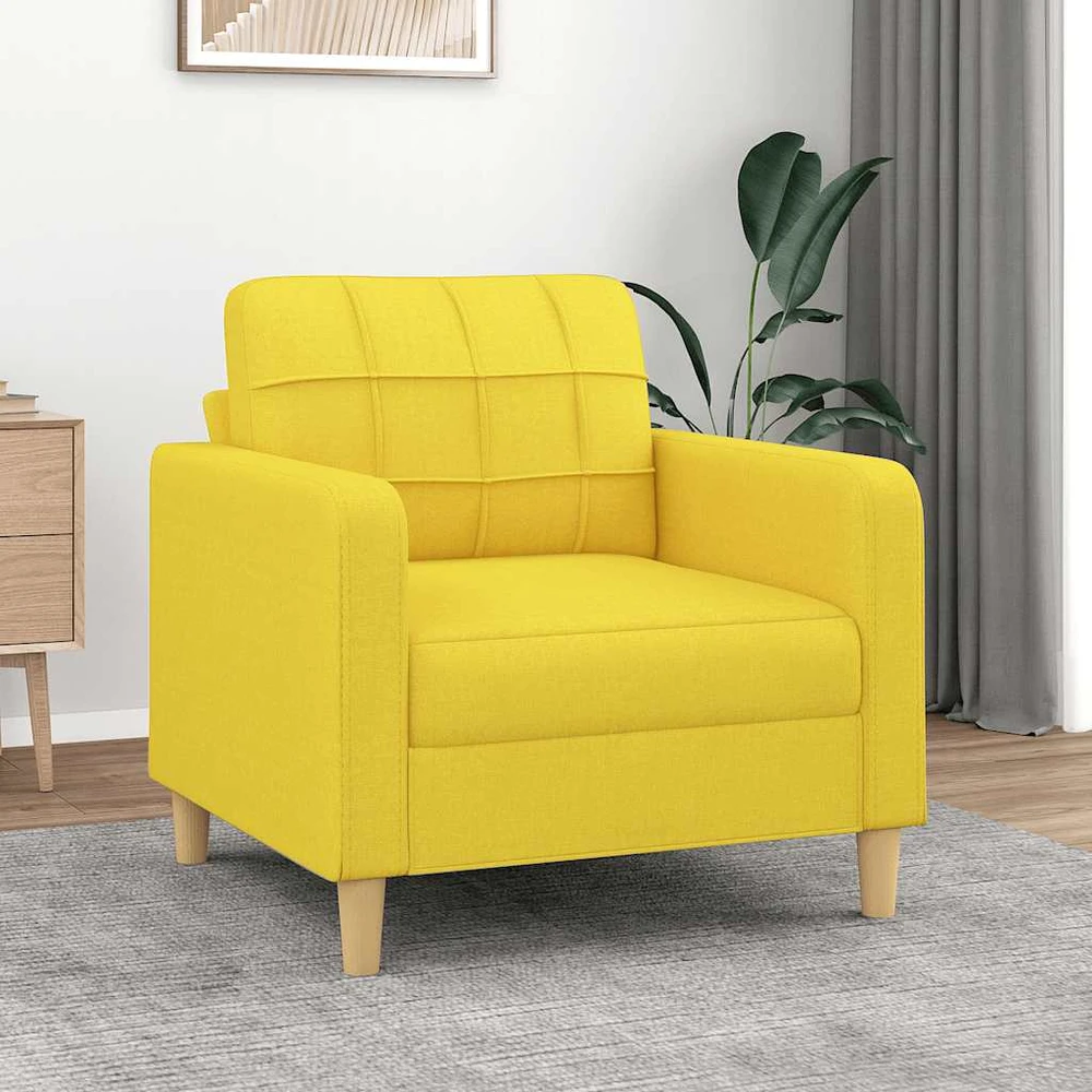 Sofa Krėslas, šviesiai geltonos spalvos, 60cm, audinys