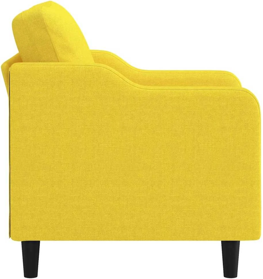 Fotelis Krėslas, šviesiai geltonos spalvos, 60cm, audinys