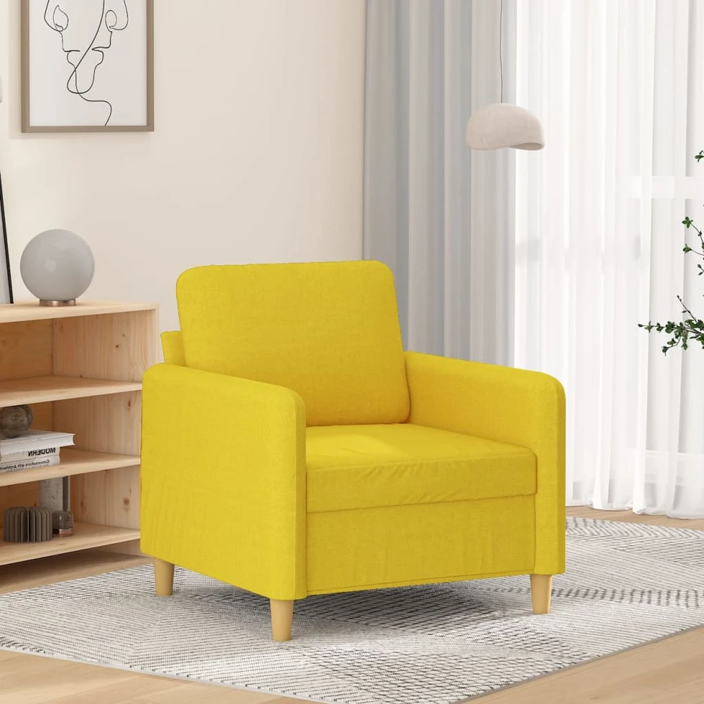Sofa Krėslas, šviesiai geltonos spalvos, 60cm, audinys