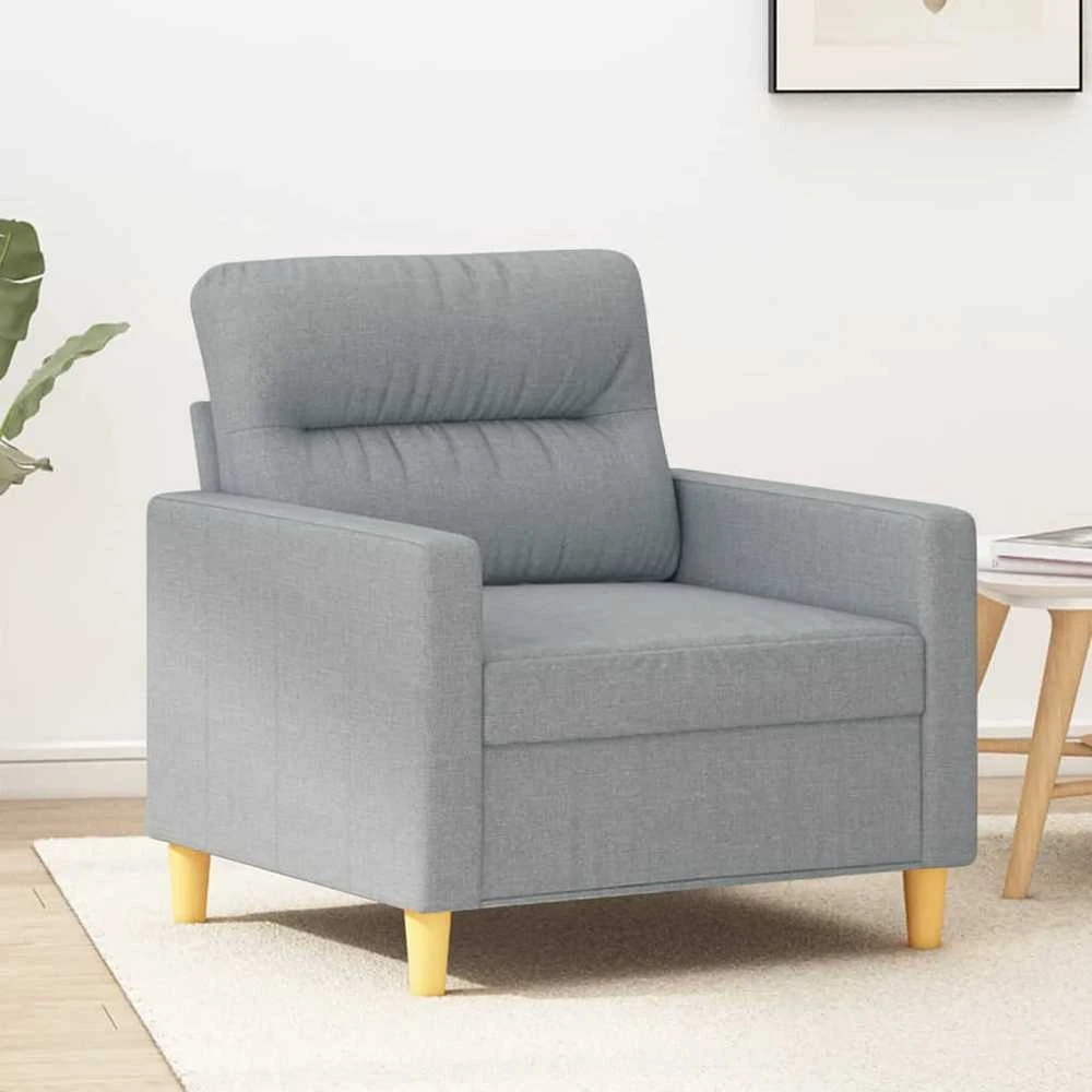 Sofa Krėslas, šviesiai pilkos spalvos, 60cm, audinys
