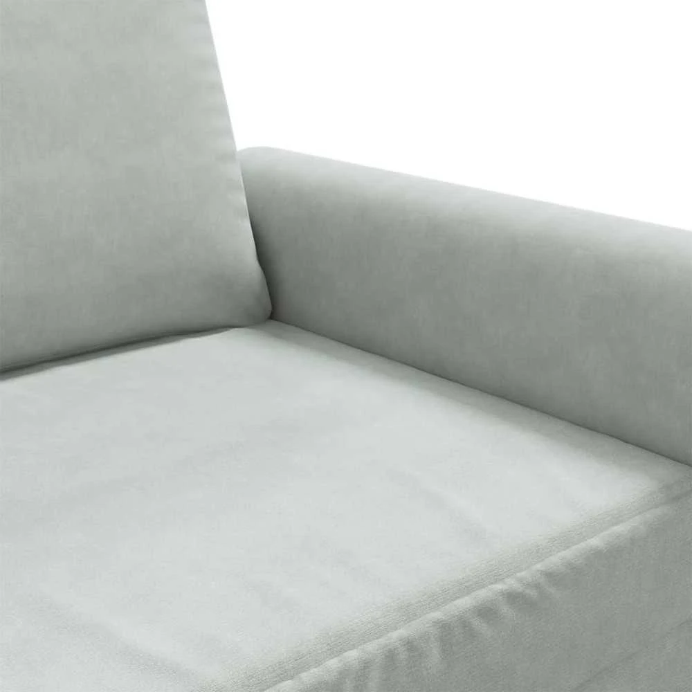 Sofa Krėslas, šviesiai pilkos spalvos, 60cm, aksomas