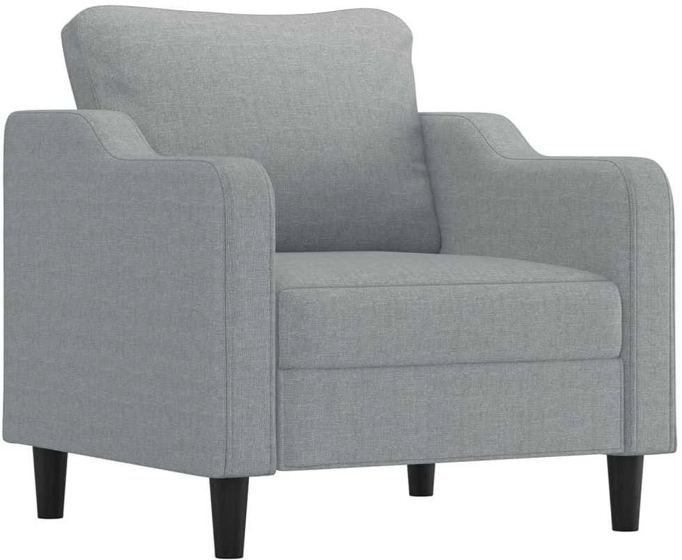 Sofa Krėslas, šviesiai pilkos spalvos, 60cm, audinys