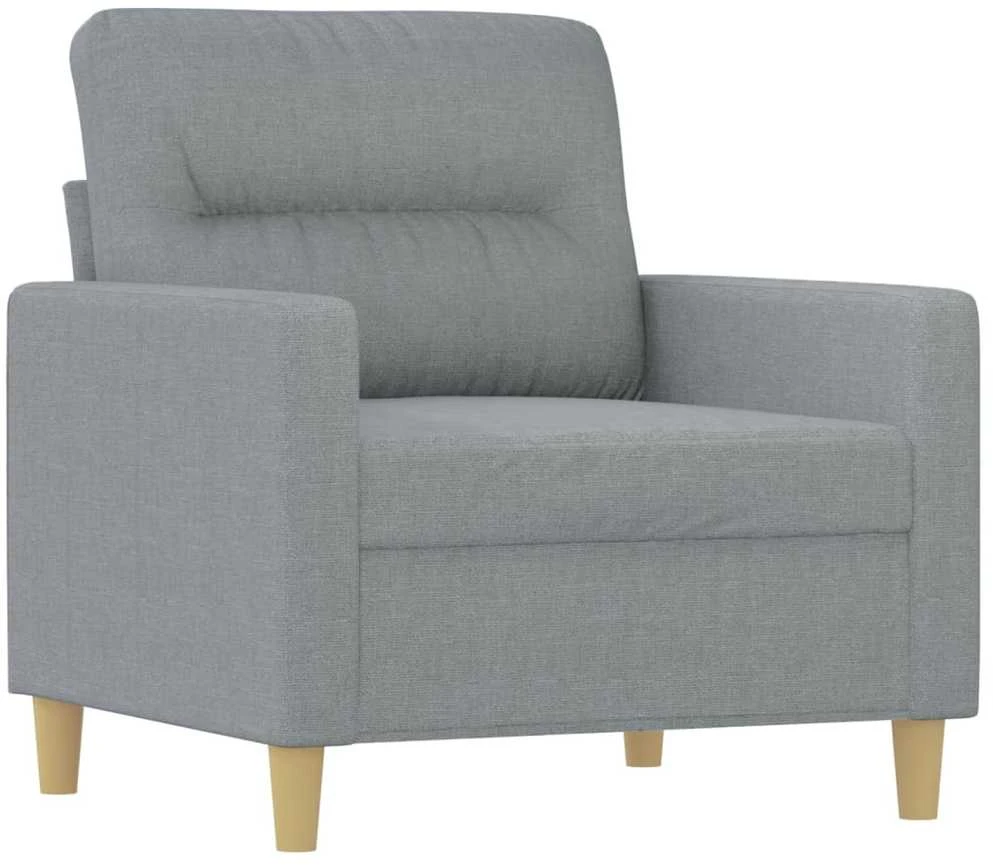 Sofa Krėslas, šviesiai pilkos spalvos, 60cm, audinys