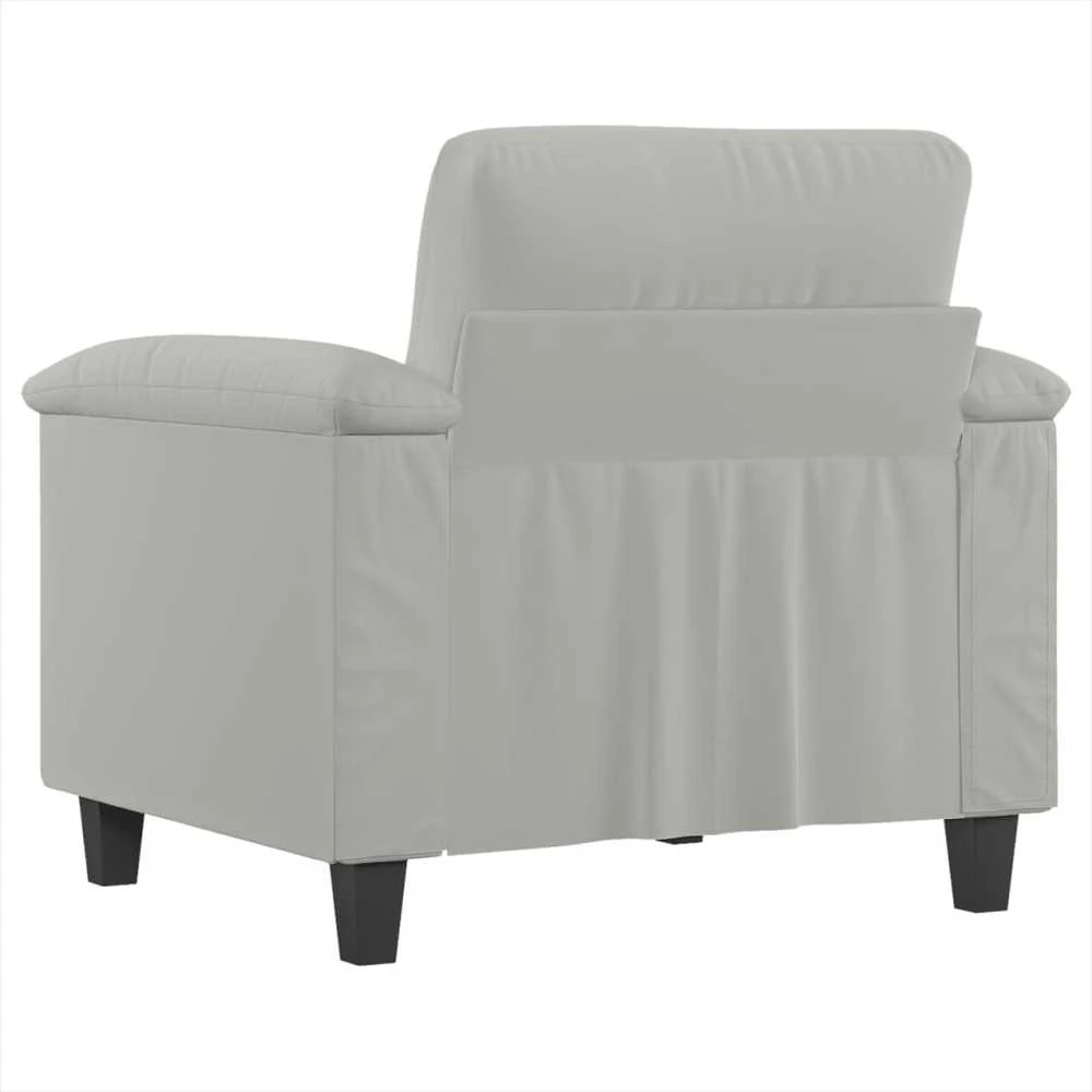 Sofa Krėslas, šviesiai pilkos spalvos, 60cm, mikropluošto audinys