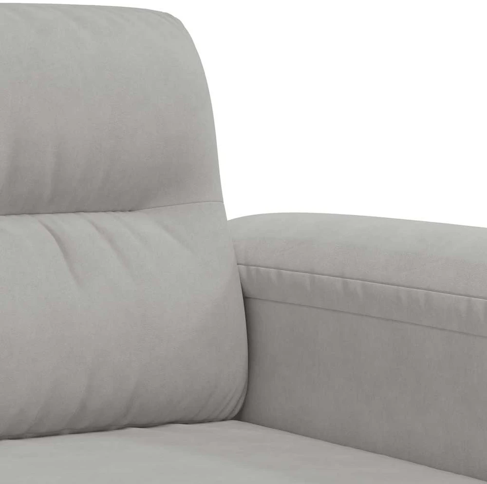 Sofa Krėslas, šviesiai pilkos spalvos, 60cm, mikropluošto audinys