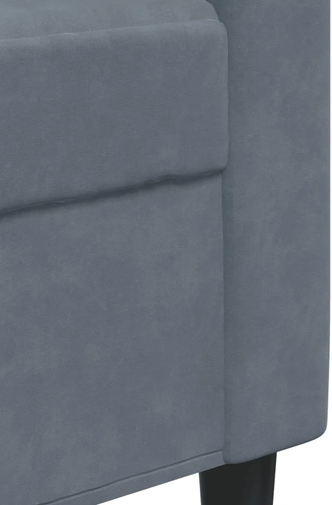 Sofa Krėslas, tamsiai pilkos spalvos, 60cm, aksomas