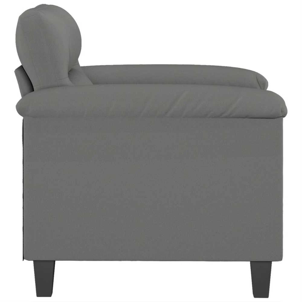 Sofa Krėslas, tamsiai pilkos spalvos, 60cm, mikropluošto audinys