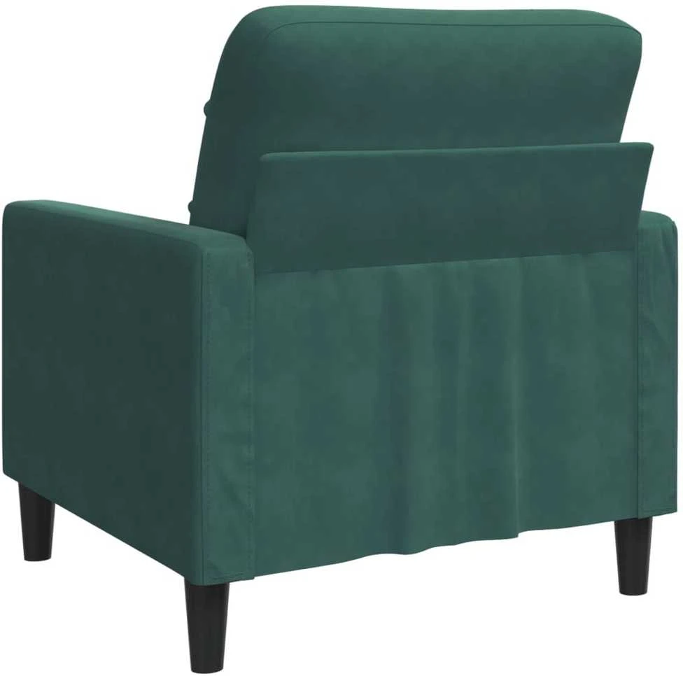 Sofa Krėslas, tamsiai žalios spalvos, 60cm, aksomas