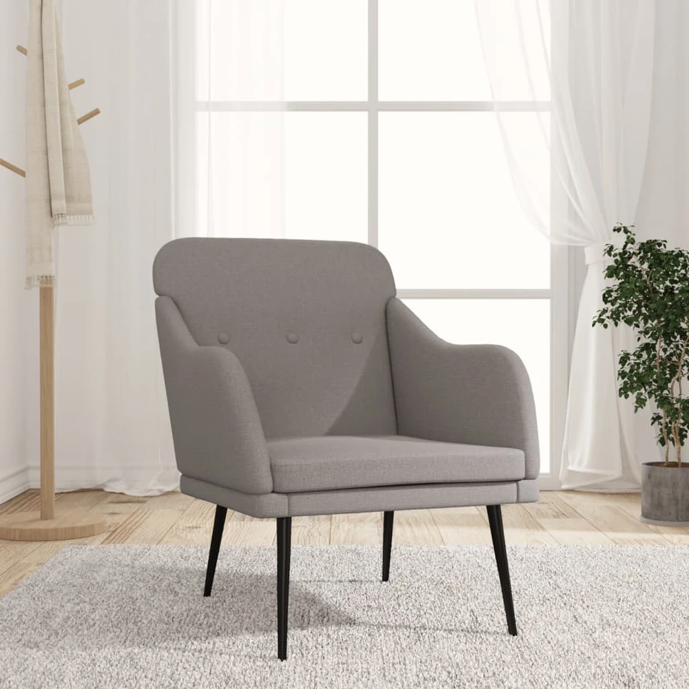 Fotelis Krėslas, taupe spalvos, 63x76x80cm, audinys