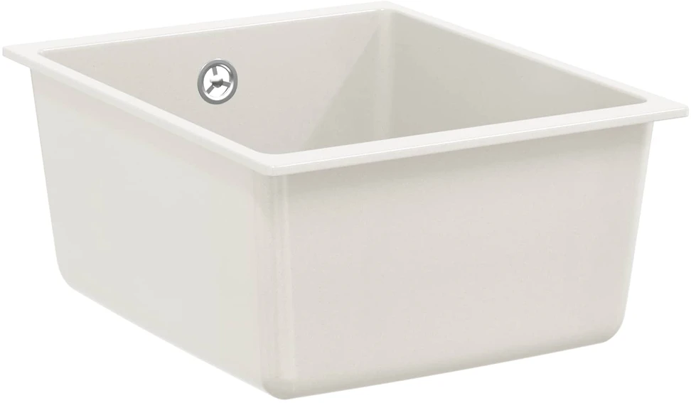 Kriauklė 80% Kvarcas ir 20% Derva 370 x 460 mm Balta