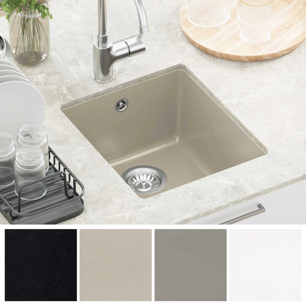 Kriauklė 80% Kvarcas ir 20% Derva 370 x 460 mm Smėlio