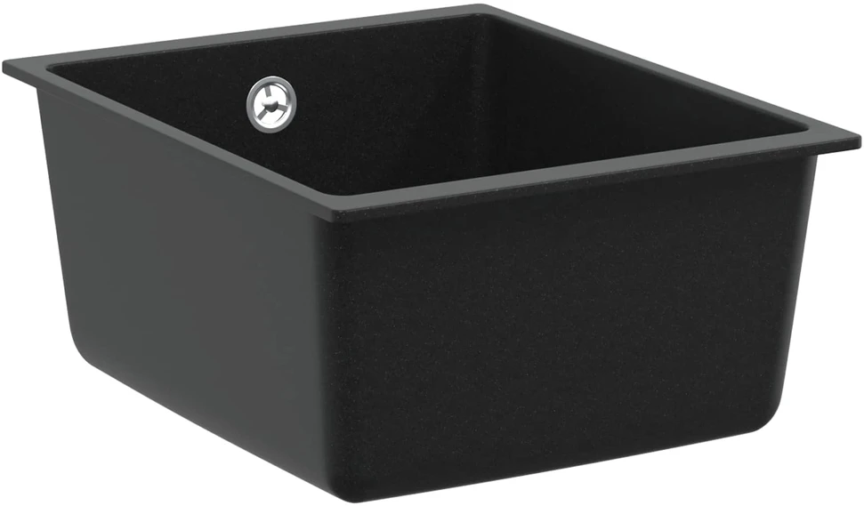 Kriauklė 80% Kvarcas ir 20% Derva 370 x 460 mm Juoda
