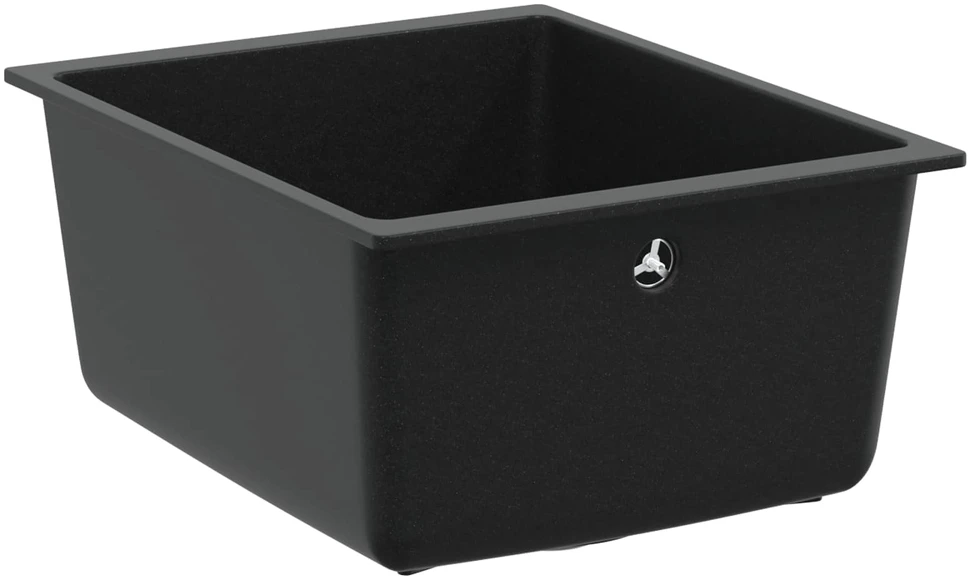 Kriauklė 80% Kvarcas ir 20% Derva 370 x 460 mm Juoda