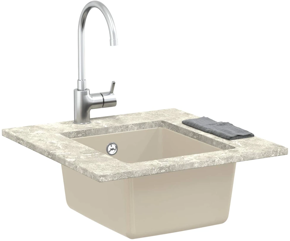 Kriauklė 80% Kvarcas ir 20% Derva 370 x 460 mm Smėlio