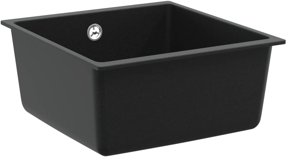 Kriauklė 80% Kvarcas ir 20% Derva 430 x 460 mm Juoda