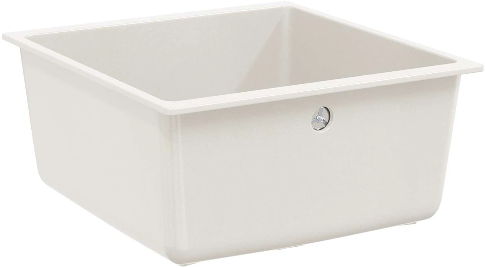 Kriauklė 80% Kvarcas ir 20% Derva 430 x 460 mm Balta