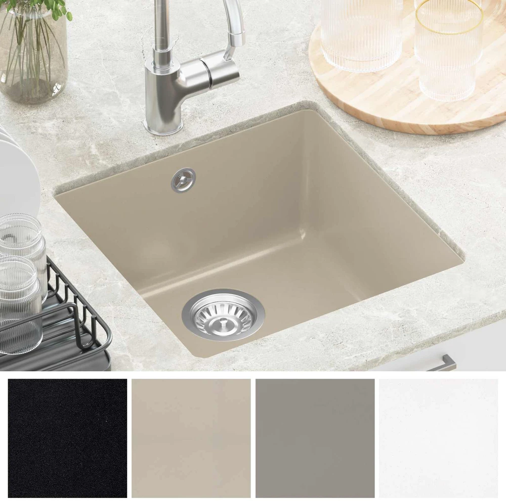 Kriauklė 80% Kvarcas ir 20% Derva 430 x 460 mm Smėlio