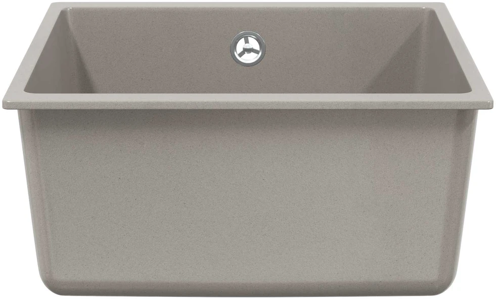 Kriauklė 80% Kvarcas ir 20% Derva 430 x 460 mm Pilka