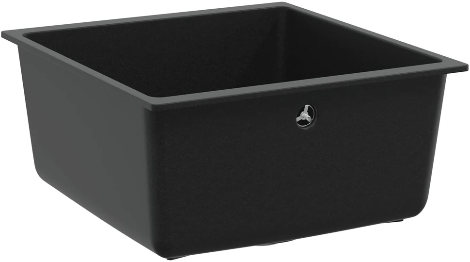 Kriauklė 80% Kvarcas ir 20% Derva 430 x 460 mm Juoda