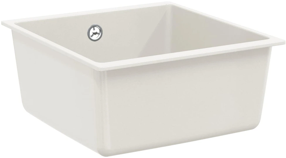 Kriauklė 80% Kvarcas ir 20% Derva 430 x 460 mm Balta