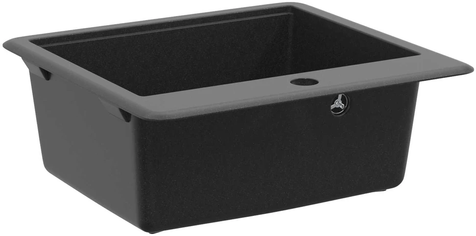 Kriauklė 80% Kvarcas ir 20% Derva 470 x 440 mm Juoda