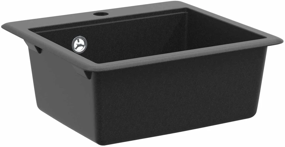Kriauklė 80% Kvarcas ir 20% Derva 470 x 440 mm Juoda