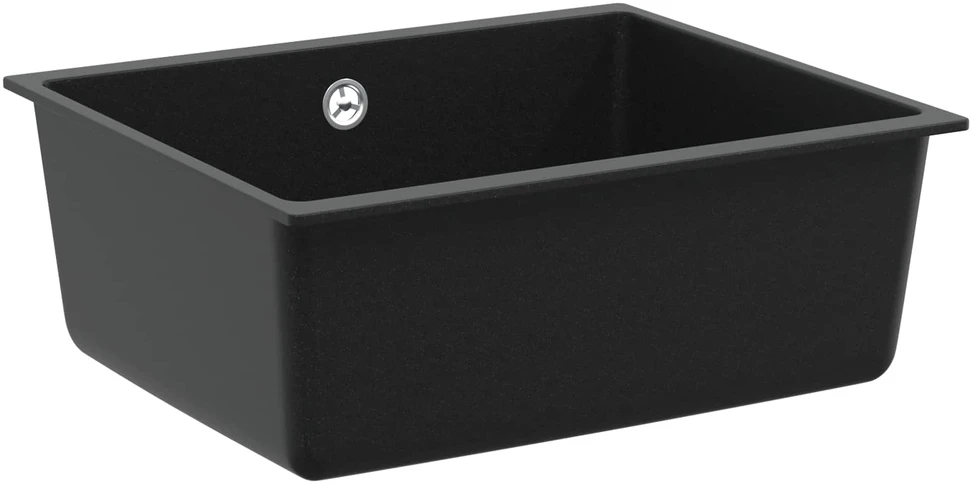 Kriauklė 80% Kvarcas ir 20% Derva 530 x 460 mm Juoda