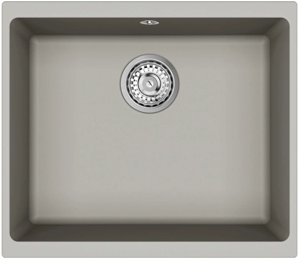 Kriauklė 80% Kvarcas ir 20% Derva 530 x 460 mm Pilka