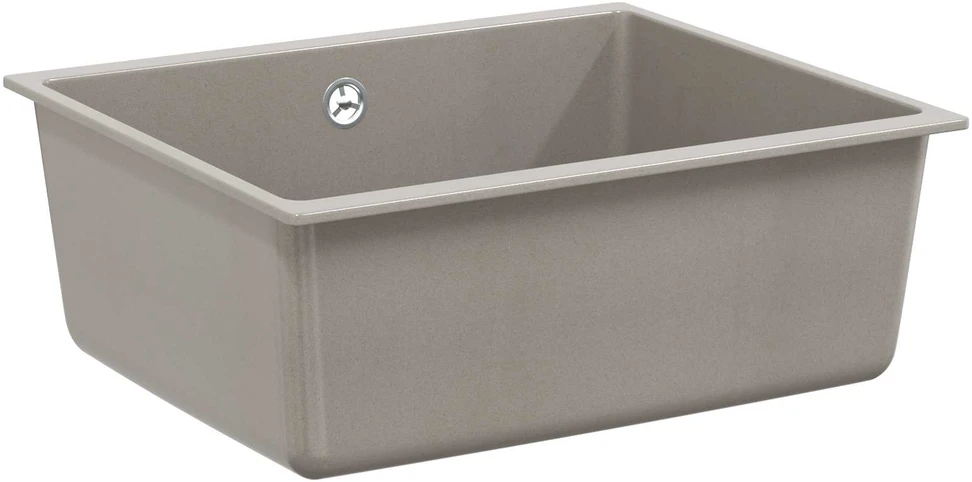 Kriauklė 80% Kvarcas ir 20% Derva 530 x 460 mm Pilka