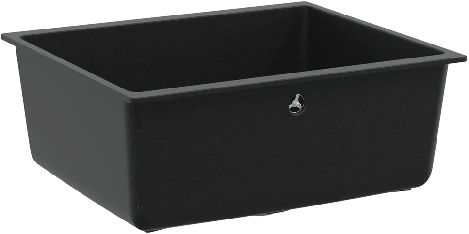 Kriauklė 80% Kvarcas ir 20% Derva 530 x 460 mm Juoda