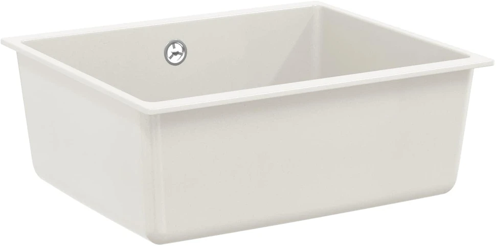 Kriauklė 80% Kvarcas ir 20% Derva 530 x 460 mm Balta