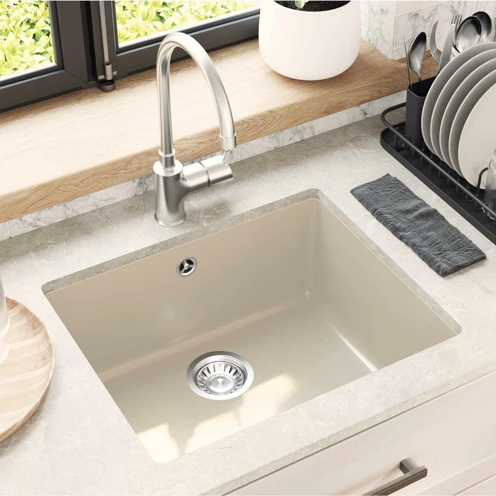 Kriauklė 80% Kvarcas ir 20% Derva 530 x 460 mm Smėlio