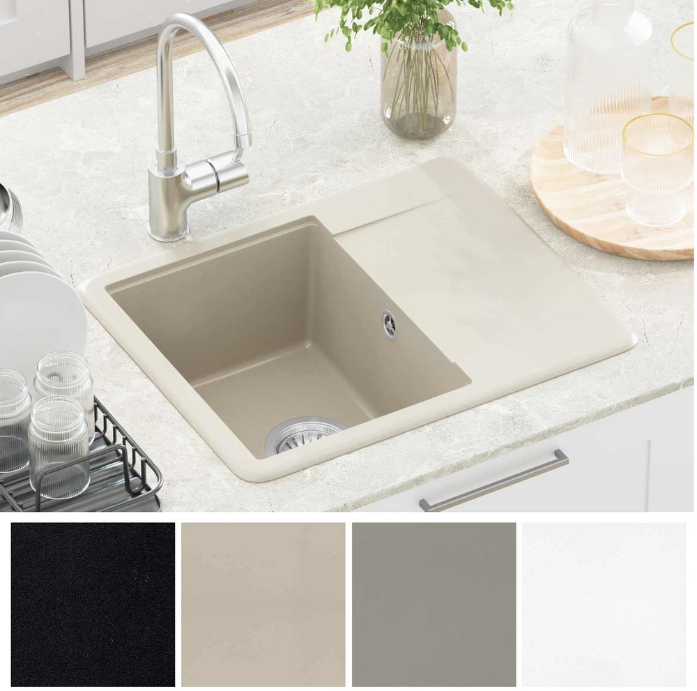 Kriauklė 80% Kvarcas ir 20% Derva 560 x 460 mm Smėlio