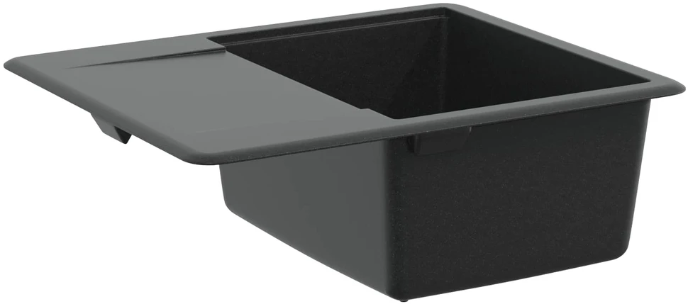 Kriauklė 80% Kvarcas ir 20% Derva 560 x 460 mm Juoda