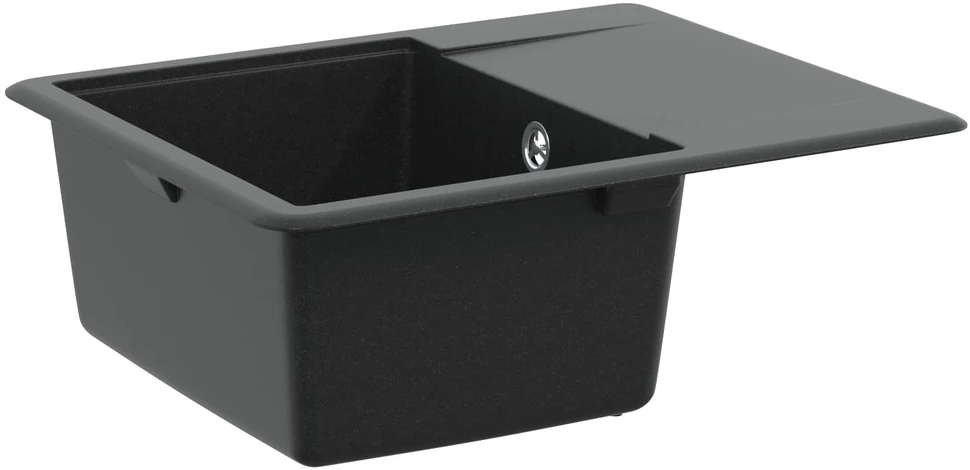 Kriauklė 80% Kvarcas ir 20% Derva 560 x 460 mm Juoda