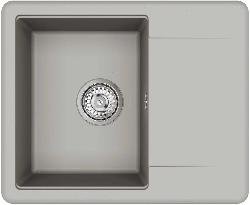 Kriauklė 80% Kvarcas ir 20% Derva 560 x 460 mm Pilka