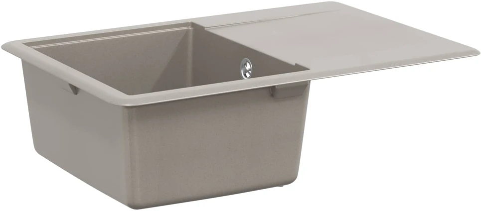 Kriauklė 80% Kvarcas ir 20% Derva 670 x 460 mm Pilka