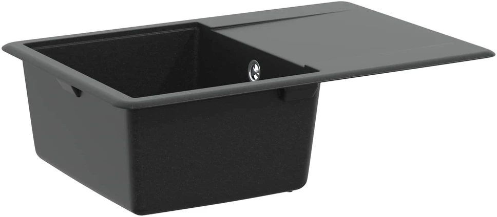 Kriauklė 80% Kvarcas ir 20% Derva 670 x 460 mm Juoda