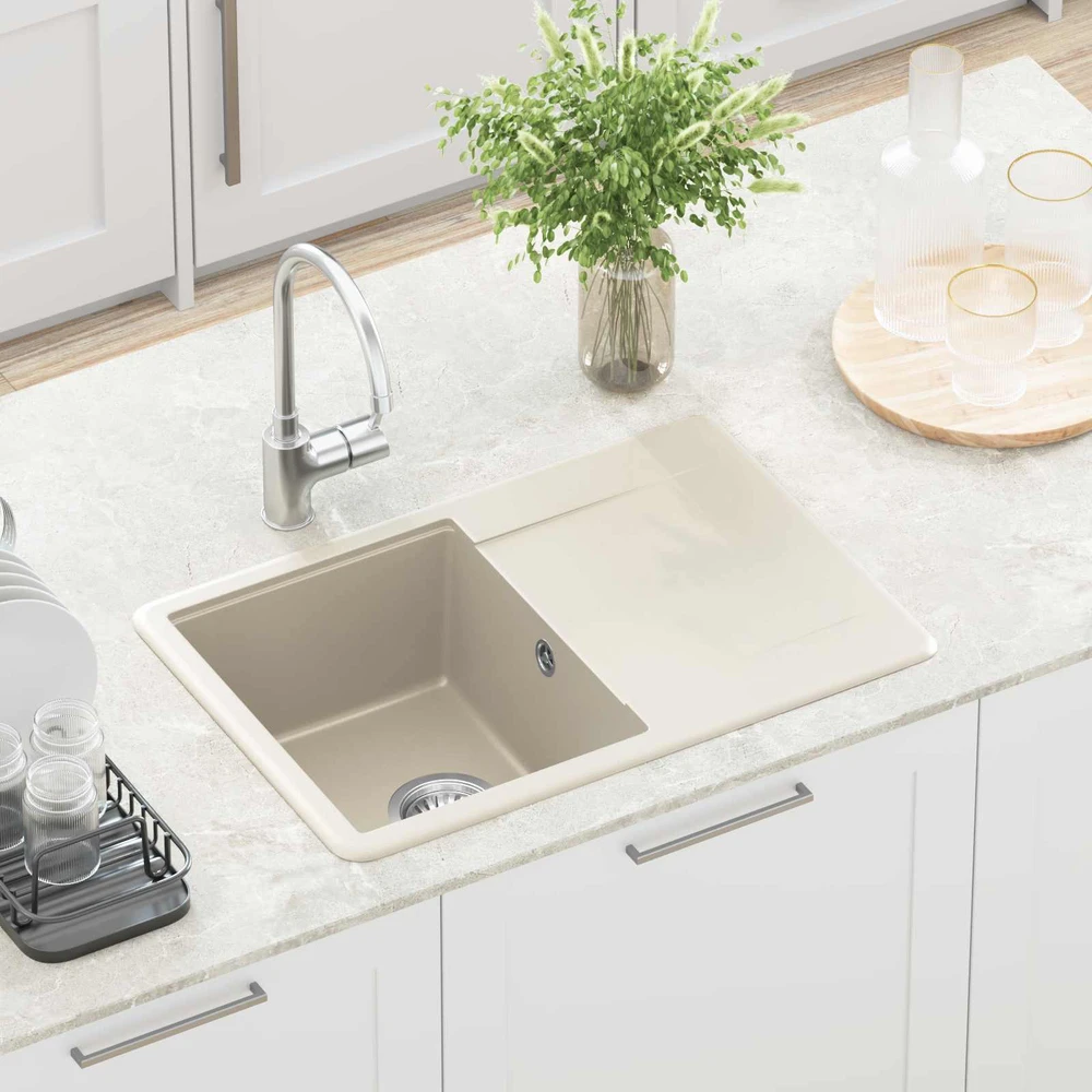 Kriauklė 80% Kvarcas ir 20% Derva 670 x 460 mm Smėlio