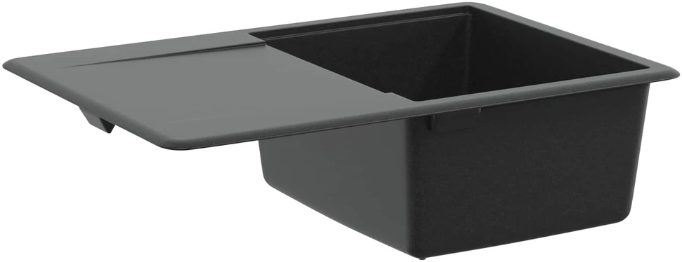 Kriauklė 80% Kvarcas ir 20% Derva 670 x 460 mm Juoda